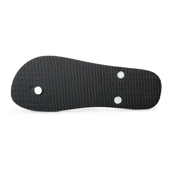 Philipp Plein Black/White Rubber Logo Print Flip Flops Shoes main image 5